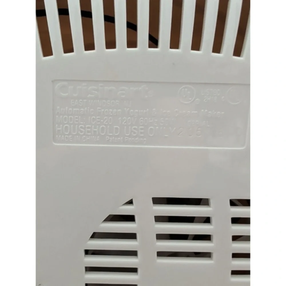 Cuisinart‎ ICE-20 Ice Cream Sorbet Frozen Yogurt Maker Replacement White Base